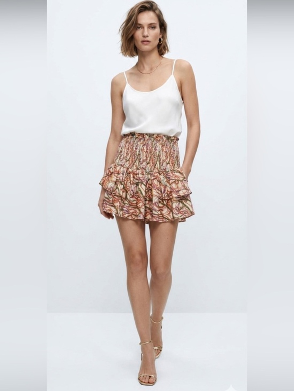 New Zara | Highrise Flowy Bohemian Printed Shorts Size Extra Small